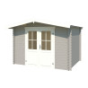 Abri de jardin en bois LASITA BALTIMORE - 6.43m² (28mm)  GRIS CLAIR