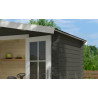 Abri de jardin en bois LASITA BALTIMORE - 6.43m² (28mm)  GRIS VERT