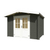 Abri de jardin en bois LASITA BALTIMORE - 6.43m² (28mm)  GRIS VERT