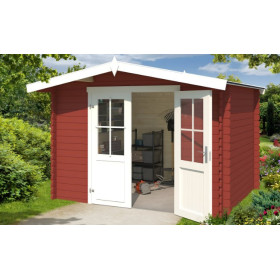 Abri de jardin en bois LASITA BALTIMORE - 6.43m² (28mm)  ROUGE SUEDOIS