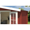 Abri de jardin en bois LASITA BALTIMORE - 6.43m² (28mm)  ROUGE SUEDOIS