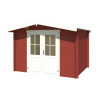 Abri de jardin en bois LASITA BALTIMORE - 6.43m² (28mm)  ROUGE SUEDOIS