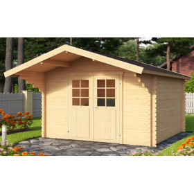 Abri de jardin en bois LASITA VILJANDI 34 - 8.60m² (34mm)  finition NATURELLE