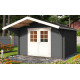 Abri de jardin en bois LASITA VILJANDI 34 - 8.60m² (34mm)  GRIS ANTHRACITE