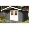 Abri de jardin en bois LASITA VILJANDI 34 - 8.60m² (34mm)  GRIS ANTHRACITE