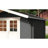 Abri de jardin en bois LASITA VILJANDI 34 - 8.60m² (34mm)  GRIS ANTHRACITE