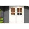 Abri de jardin en bois LASITA VILJANDI 34 - 8.60m² (34mm)  GRIS ANTHRACITE