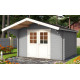 Abri de jardin en bois LASITA VILJANDI 34 - 8.60m² (34mm)  GRIS CLAIR
