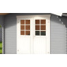Abri de jardin en bois LASITA VILJANDI 34 - 8.60m² (34mm)  GRIS CLAIR