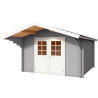 Abri de jardin en bois LASITA VILJANDI 34 - 8.60m² (34mm)  GRIS CLAIR