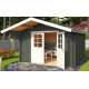 Abri de jardin en bois LASITA VILJANDI 34 - 8.60m² (34mm)  GRIS VERT