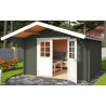 Abri de jardin en bois LASITA VILJANDI 34 - 8.60m² (34mm)  GRIS VERT