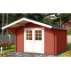 Abri de jardin en bois LASITA VILJANDI 34 - 8.60m² (34mm)  ROUGE SUEDOIS