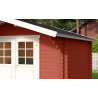 Abri de jardin en bois LASITA VILJANDI 34 - 8.60m² (34mm)  ROUGE SUEDOIS