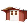 Abri de jardin en bois LASITA VILJANDI 34 - 8.60m² (34mm)  ROUGE SUEDOIS