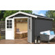Abri de jardin en bois LASITA NORAH 380 - 10,09m² (28mm)  GRIS ANTHRACITE