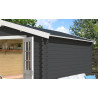 Abri de jardin en bois LASITA NORAH 380 - 10,09m² (28mm)  GRIS ANTHRACITE