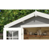 Abri de jardin en bois LASITA NORAH 380 - 10,09m² (28mm)  GRIS CLAIR
