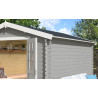 Abri de jardin en bois LASITA NORAH 380 - 10,09m² (28mm)  GRIS CLAIR