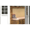 Abri de jardin en bois LASITA NORAH 380 - 10,09m² (28mm)  GRIS VERT