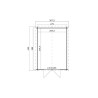 Abri de jardin en bois LASITA NORAH 380 - 10,09m² (28mm)  GRIS VERT