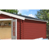 Abri de jardin en bois LASITA NORAH 380 - 10,09m² (28mm)  ROUGE SUEDOIS