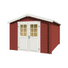 Abri de jardin en bois LASITA NORAH 380 - 10,09m² (28mm)  ROUGE SUEDOIS