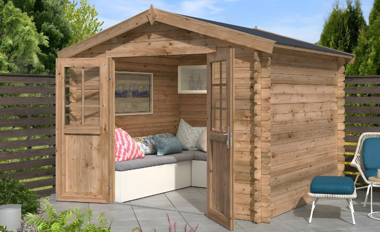 Abri de jardin en bois LASITA NORAH 230 - 6,05m² (28mm)  AUTOCLAVE BRUN