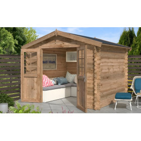 Abri de jardin en bois LASITA NORAH 230 - 6,05m² (28mm)  AUTOCLAVE BRUN