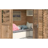 Abri de jardin en bois LASITA NORAH 230 - 6,05m² (28mm)  AUTOCLAVE BRUN