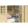 Abri de jardin en bois LASITA NORAH 230 - 6,05m² (28mm)  finition NATURELLE