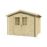 Abri de jardin en bois LASITA NORAH 230 - 6,05m² (28mm)  finition NATURELLE