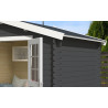 Abri de jardin en bois LASITA NORAH 230 - 6,05m² (28mm)  GRIS ANTHRACITE