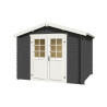 Abri de jardin en bois LASITA NORAH 230 - 6,05m² (28mm)  GRIS ANTHRACITE