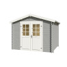 Abri de jardin en bois LASITA NORAH 230 - 6,05m² (28mm)  GRIS CLAIR