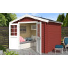 Abri de jardin en bois LASITA NORAH 230 - 6,05m² (28mm)  ROUGE SUEDOIS