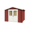 Abri de jardin en bois LASITA NORAH 230 - 6,05m² (28mm)  ROUGE SUEDOIS