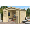 Abri de jardin en bois LASITA NORAH 275 - 7,26m² (28mm)  finition NATURELLE