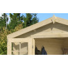 Abri de jardin en bois LASITA NORAH 275 - 7,26m² (28mm)  finition NATURELLE