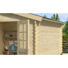 Abri de jardin en bois LASITA NORAH 275 - 7,26m² (28mm)  finition NATURELLE