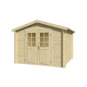 Abri de jardin en bois LASITA NORAH 275 - 7,26m² (28mm)  finition NATURELLE