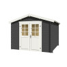 Abri de jardin en bois LASITA NORAH 275 - 7,26m² (28mm) GRIS ANTHRACITE