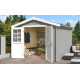 Abri de jardin en bois LASITA NORAH 275 - 7,26m² (28mm) GRIS CLAIR