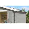 Abri de jardin en bois LASITA NORAH 275 - 7,26m² (28mm) GRIS CLAIR
