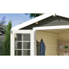 Abri de jardin en bois LASITA NORAH 275 - 7,26m² (28mm) GRIS VERT