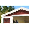 Abri de jardin en bois LASITA NORAH 275 - 7,26m² (28mm) ROUGE SUEDOIS