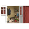Abri de jardin en bois LASITA NORAH 275 - 7,26m² (28mm) ROUGE SUEDOIS
