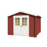 Abri de jardin en bois LASITA NORAH 275 - 7,26m² (28mm) ROUGE SUEDOIS