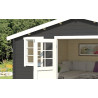 Abri de jardin en bois LASITA UDO 300 - 13.97m² (28mm)  GRIS ANTHRACITE
