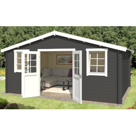 Abri de jardin en bois LASITA UDO 300 - 13.97m² (28mm)  GRIS ANTHRACITE